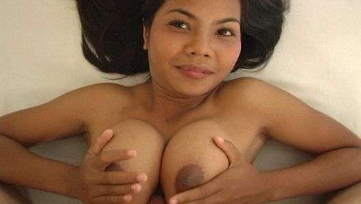 18yo Thai creampie with big natural tits