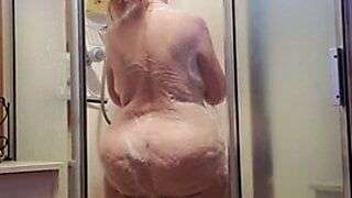 Bbw granny in shower