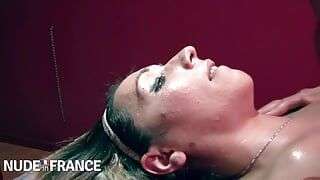 Blonde gets oiled up for sex massage