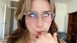 Daddy punsihed my throat and my tight little pussy