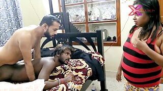 Friend and his Wife – joined hands in Threesome