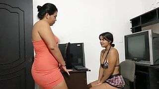 I fuck with my horny teacher until she makes me squirt