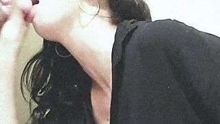 Married woman sucking coworker’s cock.