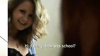 Mother and daughter enjoy the washing machine