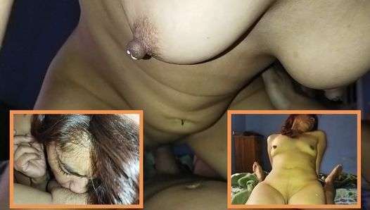 My slutty wife enjoying the cock at home