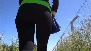 my wife walk on street