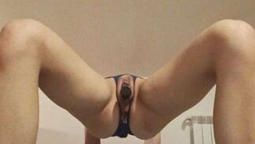naked yoga with a DILDO