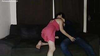 She fucks her brother-in-law while her husband’s cuckold is the room