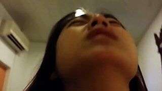 Slutty Vietnamese whore gets all her holes fucked