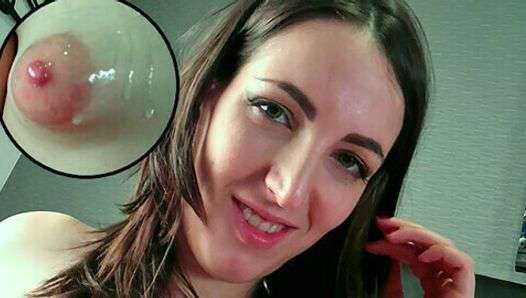 Small puffy tits British babe sucks my cock