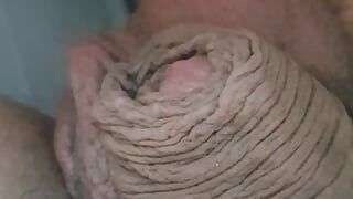 Step mom without bikini under skirt sitting in bed near naked step son