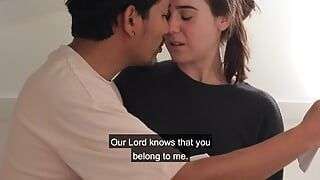 The roommates fool around while rehearsing a script.