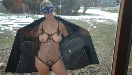 Anita Coxhard Flashes Her Husband Mike Coxhard While He’s At Work