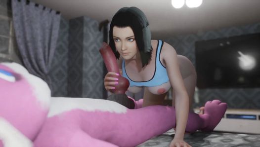 Bunny face sitting, handjob and Pussy Grinding