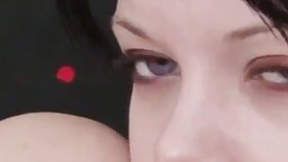 First porn of 18-year-old brunette slut masturbates her