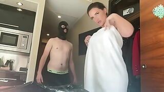 Fresh from the shower and feeling super psyched for my hot date with my favourite hung black bull a little later on!