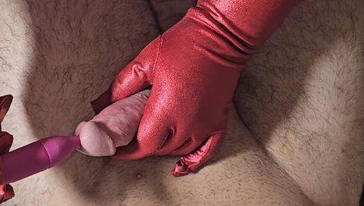 hand job with vibrating stick deep massage huge cum