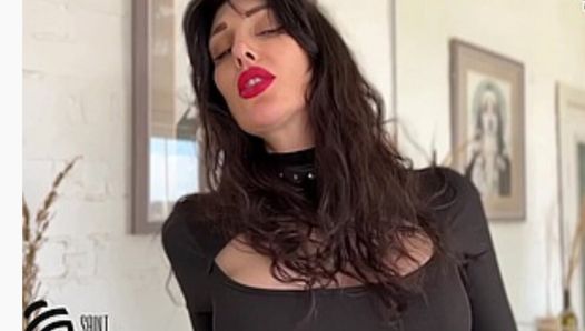 Hot MILF punishes, sucks dick and gets cum on feet