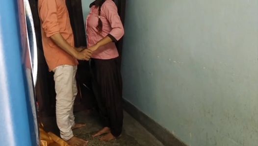 Indian school students getting cock with tution teacher