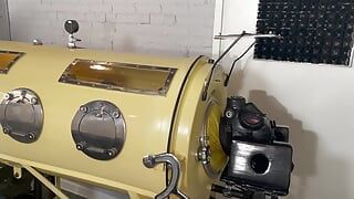 Latex gimp in the Iron Lung