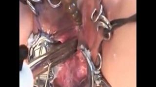 My Sexy Piercings Slave with pierced pussy fucking machine