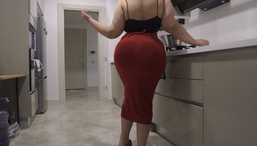 My stepmother gets horny when my father is not at home.