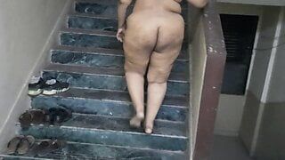 Slutty Indian wife steps out naked