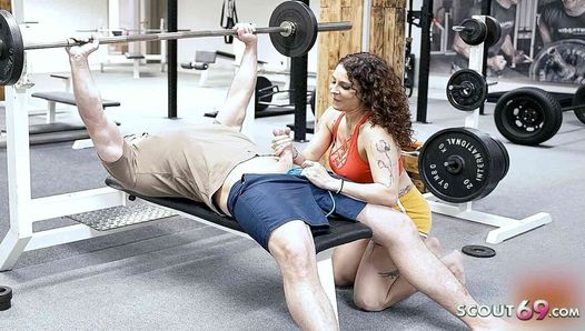 Fuck at German Gym – Big Boobs Mara Martinez suprised Stranger and let him cum inside her