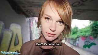 Public Agent, Redhead Ariela Donovan got fucked in a tunnel