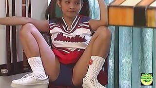 Sweet Cheerleader Hottie Gets Smashed by an Older Guy on a Pool Table