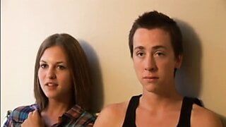 Young couple with old man