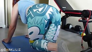 Milf with Big Breast begs for a Big Cum during a Gym session