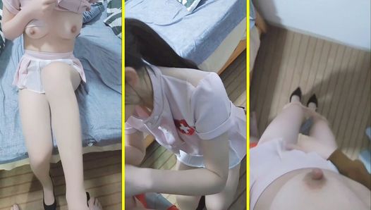 I fucked Chinese nurse, she swallowed all my cum at the end!