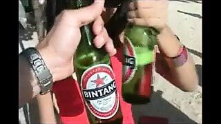 Indonesian Girl Gone Wild On The Bali Beach