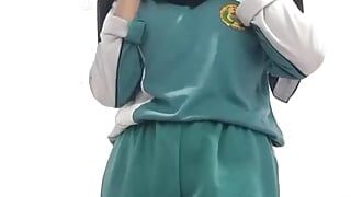 Seducing thin hairy school teen narrow pussy