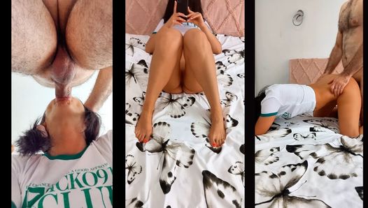 stepbro entered in my room caught me watching porn and fucked me hard