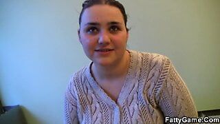 Chubby plumper seduces young guy