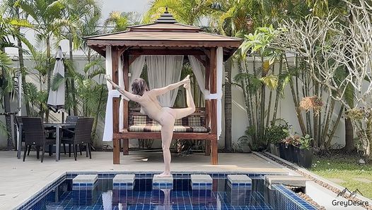 nude yoga: balance practice workout – grey desire