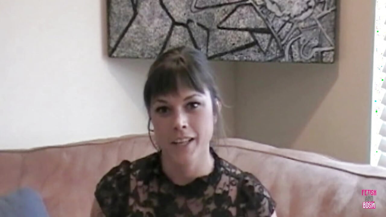 A Brunette Angela Gets Fucked by a Girl and Her Strapon for the First Time