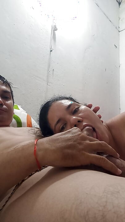 Sucking lying on a delicious cock