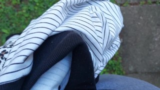 Nicoletta gets her yoga pants completely wet in a public park – Extreme pee exposed