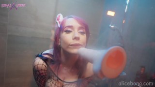 Big dildo for my tight ass in shower AliceBong