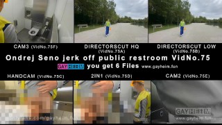 Ondrej Seno jerk off in public restroom (known as Rico Loko, Charlie Reed, Paul Mason, Tony Sweet)